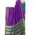Purple woven jacquard saree with blouse