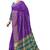 Purple woven jacquard saree with blouse