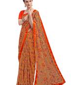 Red brasso brasso saree with blouse