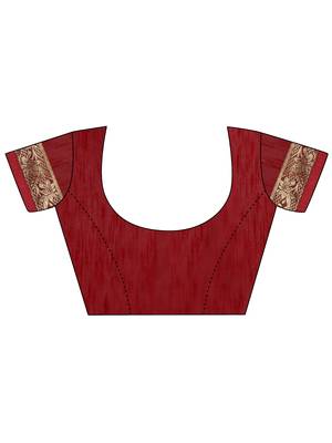 Maroon brasso brasso saree with blouse 4