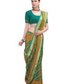 Cyan brasso brasso saree with blouse