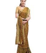 Cream brasso brasso saree with blouse