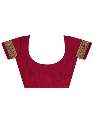 Maroon brasso brasso saree with blouse 4