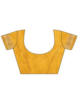 Orange brasso brasso saree with blouse 4
