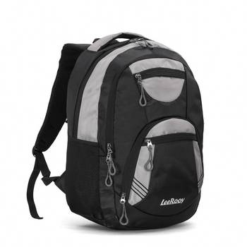 LeeRooy Blue & Black Multi Pocket Big Laptop Backpack 2