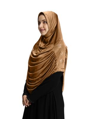 Modest Women's Embellished with Glittering Stone Designs Polycotton Feel Good Fabric  AASIMAH  HIJAB 3