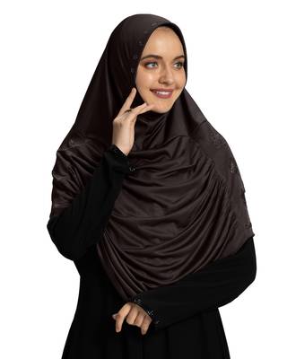 Modest Women's Embellished with Glittering Stone Designs Polycotton Feel Good Fabric  AASIMAH  HIJAB 1
