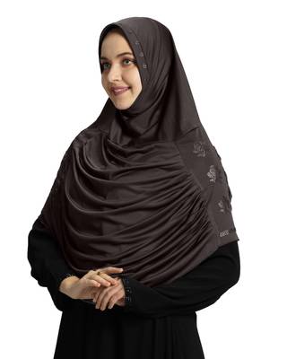 Modest Women's Embellished with Glittering Stone Designs Polycotton Feel Good Fabric  AASIMAH  HIJAB 2