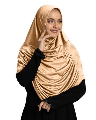Modest Women's Embellished with Glittering Stone Designs Polycotton Feel Good Fabric  AASIMAH  HIJAB 2