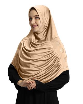 Modest Women's Embellished with Glittering Stone Designs Polycotton Feel Good Fabric  AASIMAH  HIJAB 3