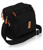 NFI essentials Men's Sling Bag Stylish Cross Body Travel Office Business Messenger Bag for Men Women (Black)