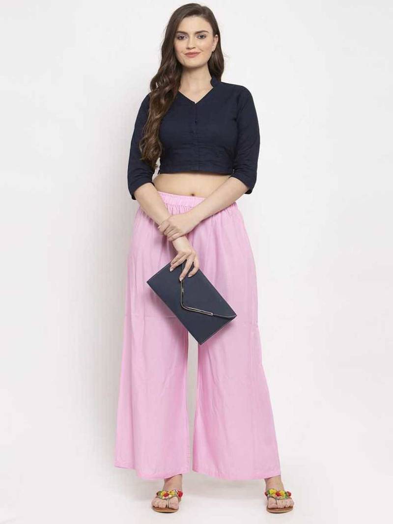Ro Sky Fashion   Women Rayon Plain Palazo