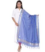 Blue Kota Doriya Bandhej Print Gota Patti Dupatta