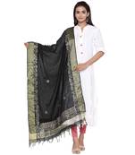 Black Cotton Muslin Gota Patti Dupatta