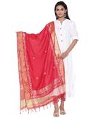 Red Cotton Muslin Gota Patti Dupatta
