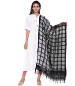 Black Organza Checks Design Dupatta