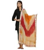 Multicolor Art Silk Bandhej Dupatta