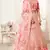 Hypnotizing Pink Zari, Sequins and Thread Embroidered Designer Net fabric lehenga choli