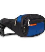 NFI essentials Waist Pack Travel Handy Hiking Zip Pouch Document Money Phone Belt Sport Bag Bum Bag Men and Women (Blue)