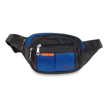 NFI essentials Waist Pack Travel Handy Hiking Zip Pouch Document Money Phone Belt Sport Bag Bum Bag Men and Women (Blue) 2