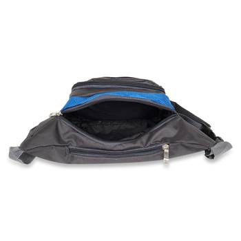 NFI essentials Waist Pack Travel Handy Hiking Zip Pouch Document Money Phone Belt Sport Bag Bum Bag Men and Women (Blue) 4