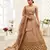 Brown Golden Sequins Embroidered Silk Fabric Lehenga choli for wedding