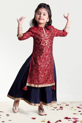 maroon art silk Inner Outer 1