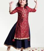 maroon art silk Inner Outer