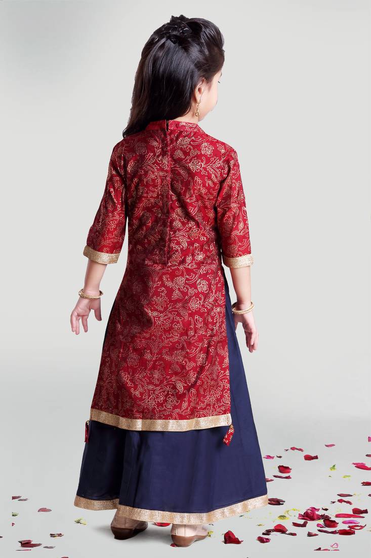 maroon art silk Inner Outer