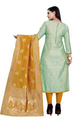 green art_silk dress-materials 3