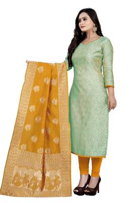 green art_silk dress-materials 4