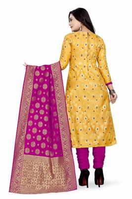 yellow art_silk dress-materials 5