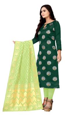 green art_silk dress-materials 3