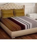 Ridan Cotton Blend Printed Multicolour  Double Bed Sheet With Pillow Cover