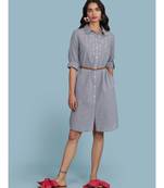 Denim Blue Chambray Short Shirt Dress