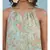 Powder Green Floral Print Halter Midi Dress
