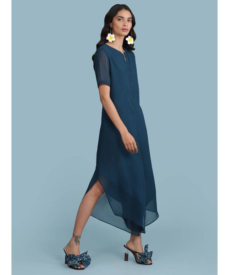 Navy Flared Jumpsuit