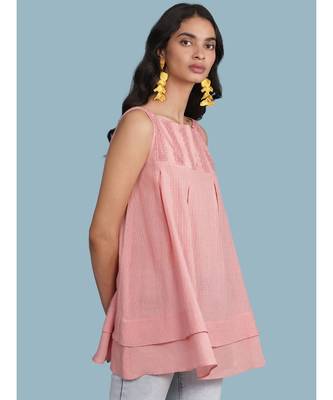 Pink Cotton Sleeveless Top 3