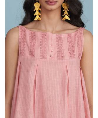 Pink Cotton Sleeveless Top 6
