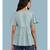 Ice Blue Tiered Short Sleeve Round Neck Top