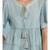 Ice Blue Tiered Short Sleeve Round Neck Top