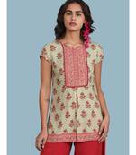 Green Floral Print Short Sleeve Top