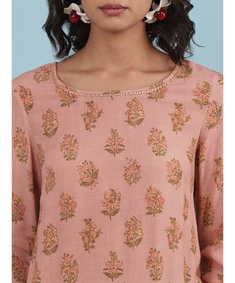 Pink Floral Print Full Sleeve Top 6