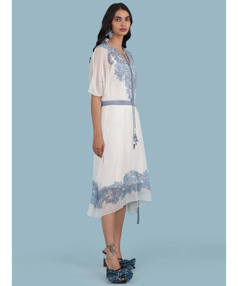 White Embroidered Kaftan