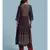 Navy Blue Floral Print Kurta With Pant And Dupatta