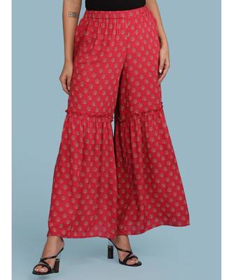 Red Printed Sharara 2