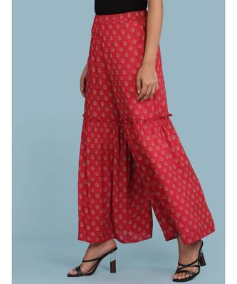 Red Printed Sharara 3