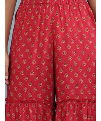 Red Printed Sharara 5