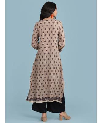 Grey Printed Kurta With Pant And Dupatta 4