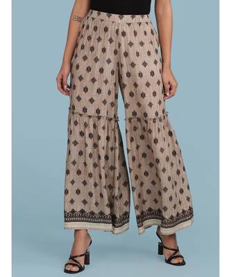Grey Printed Sharara 1